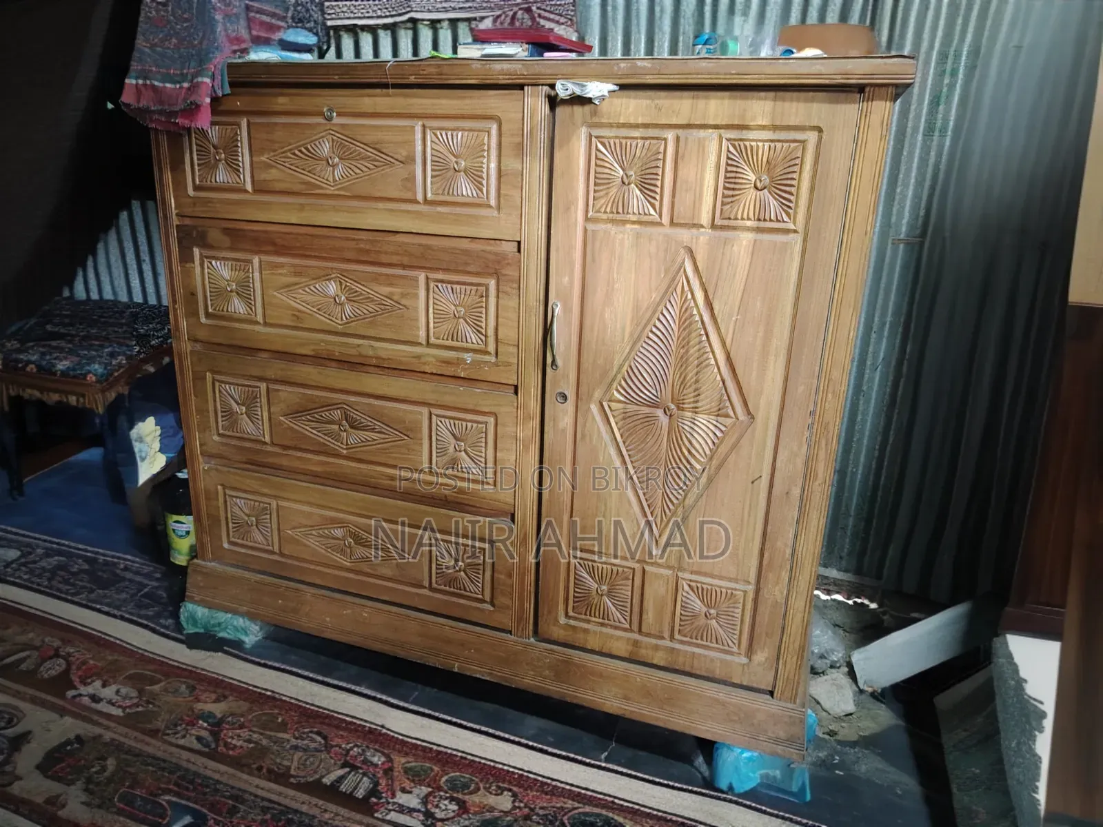 Bed, Showcase, Dressing Table, and Wardrobe