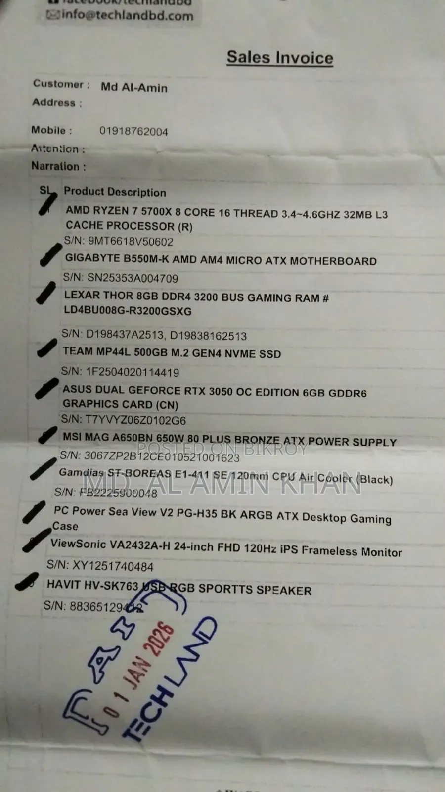Desktop Computer Gigabyte GA-H110MSTX-HD3-ZK 16GB AMD Ryzen 7 SSD 500GB