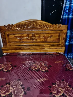 Jessore Teak Wood Semi Double Bed 5/7