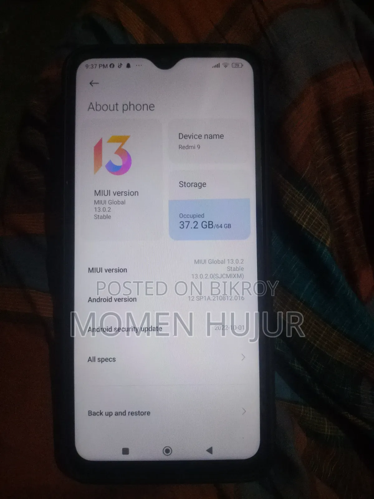 Xiaomi Redmi 9 64 GB Black