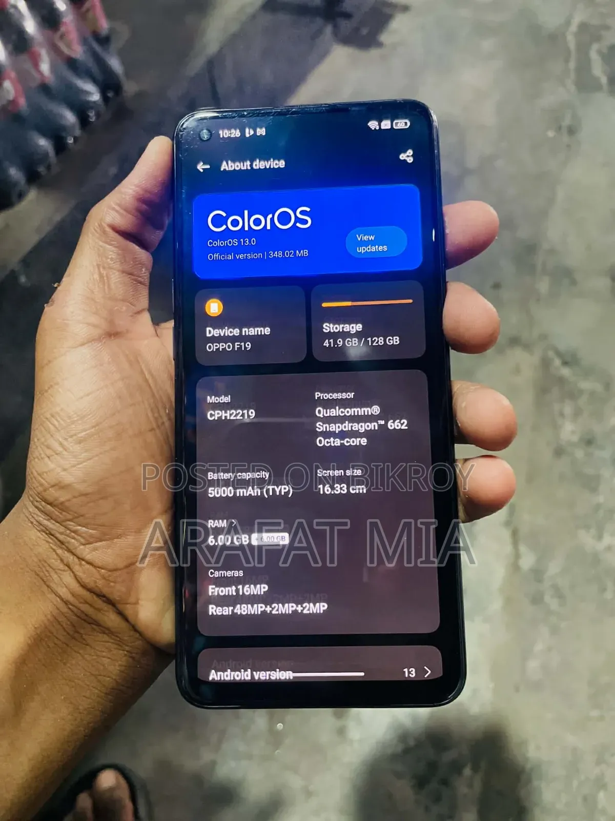 Oppo F19S 128 GB Black