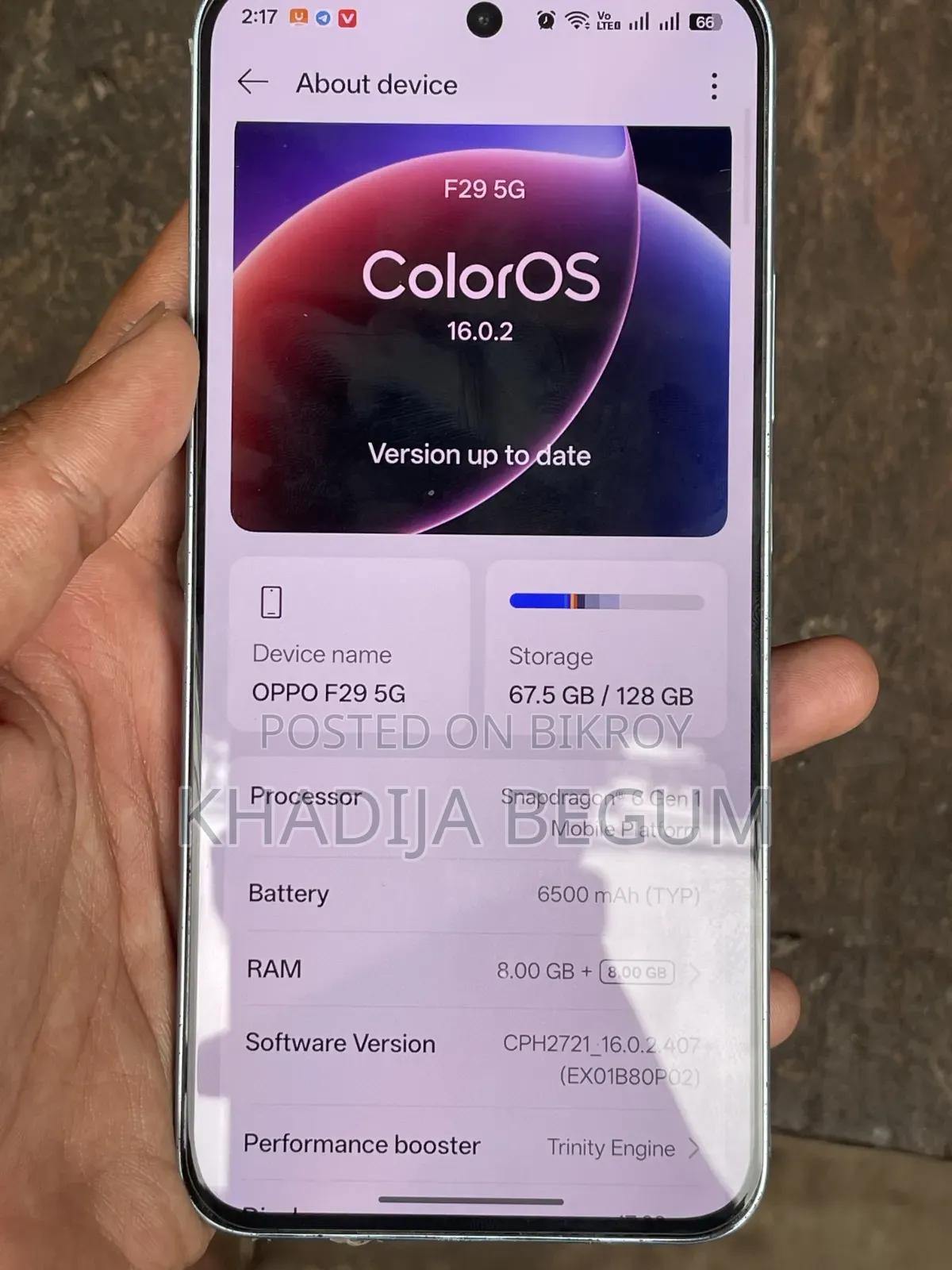Oppo F29 128 GB White