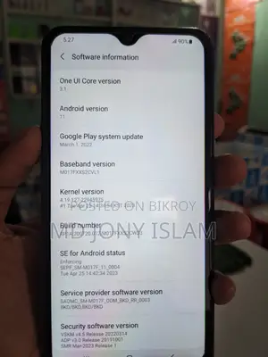 স্যামসাং গ্যালাক্সি এম০১এস ৩২ জিবি ব্ল্যাক