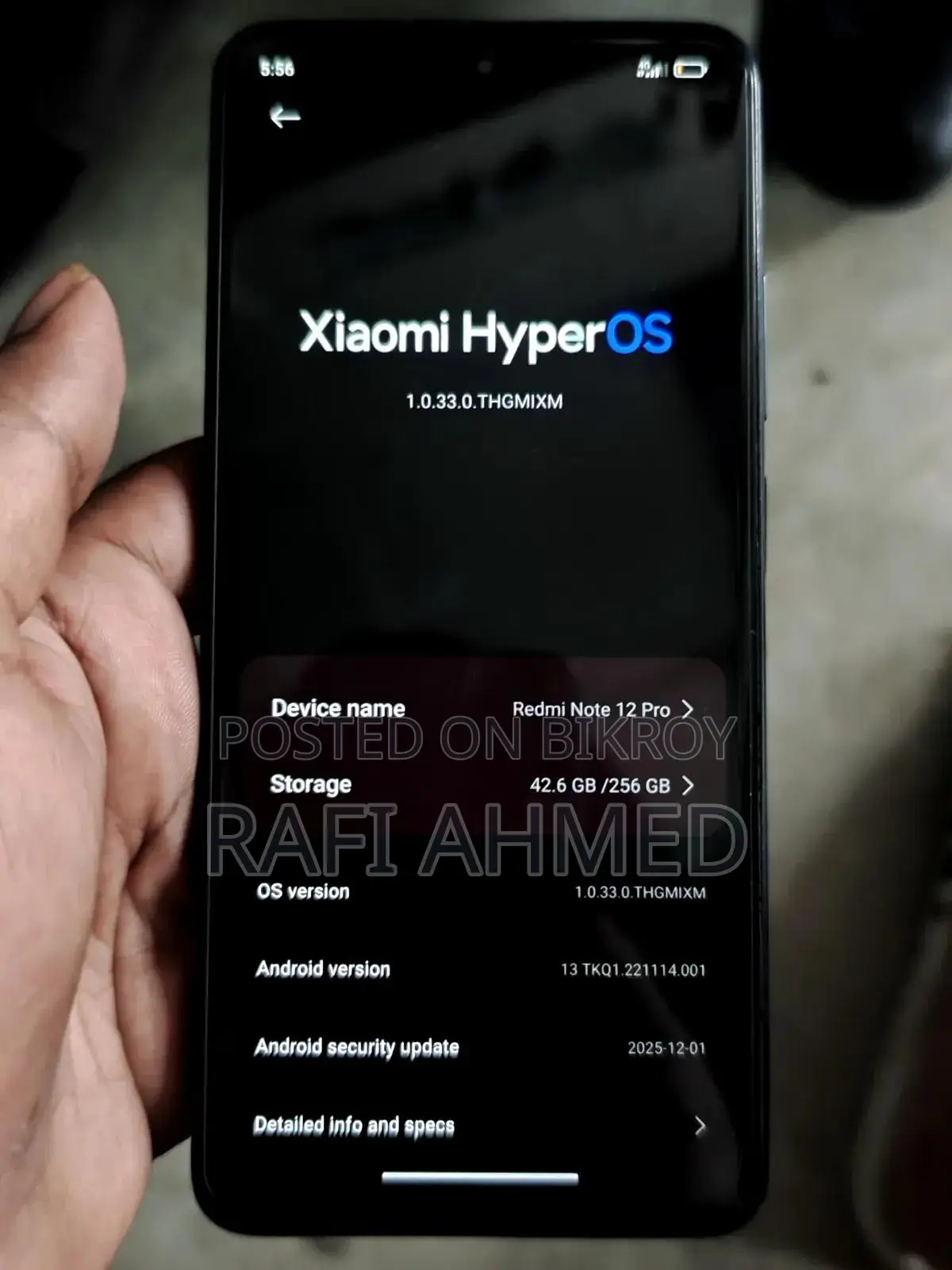Xiaomi Redmi Note 12 Pro 256 GB Gray