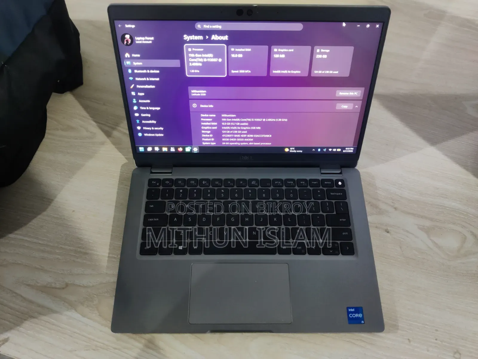 Laptop Dell Latitude 5320 16GB Intel Core i5 SSD 256GB