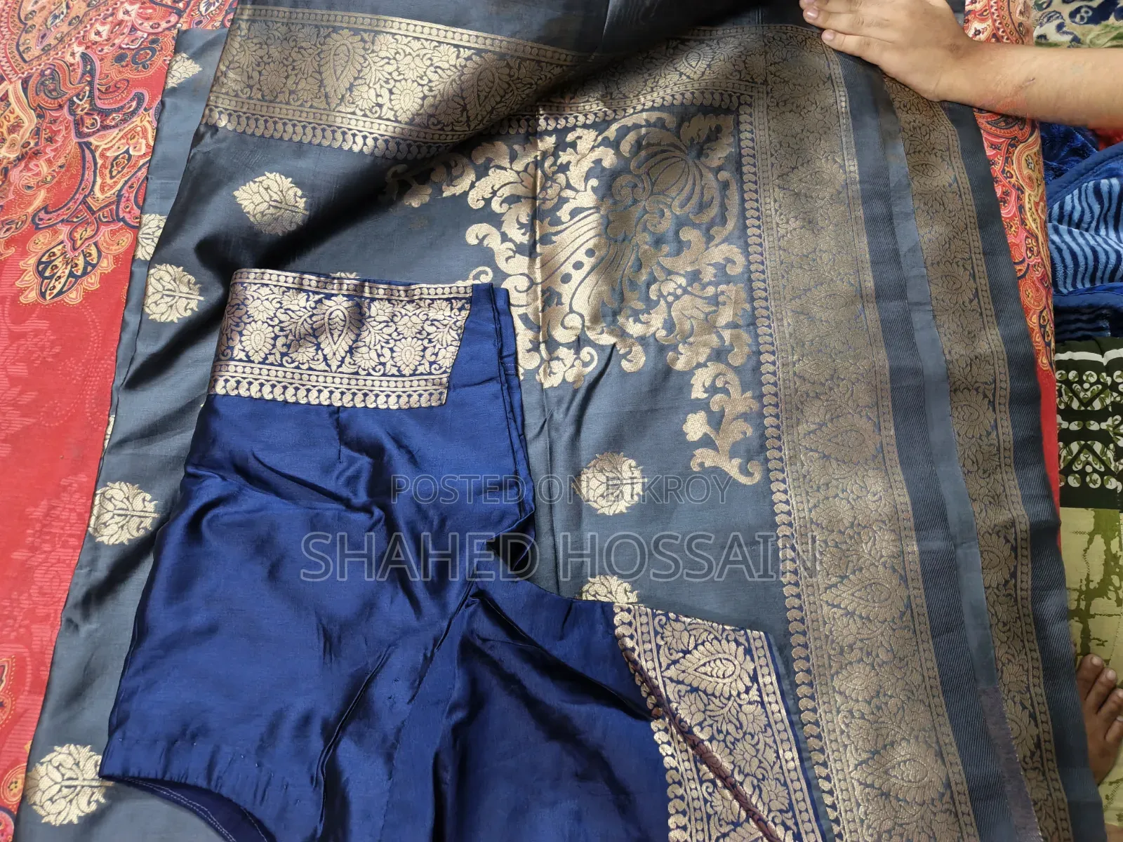 Katan Saree. Local Georgette Katan. All-over work.