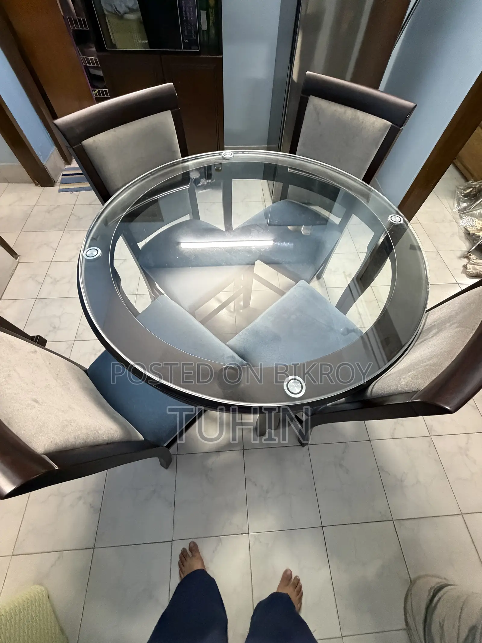 Compact Round Dinner Table For Four