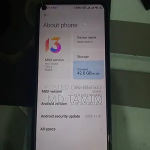 Xiaomi Redmi Note 9 64 GB Blue