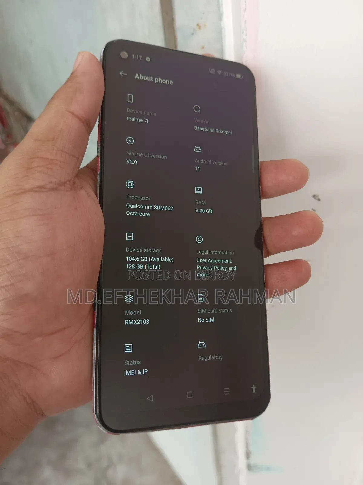 Realme 7i 128 GB Black