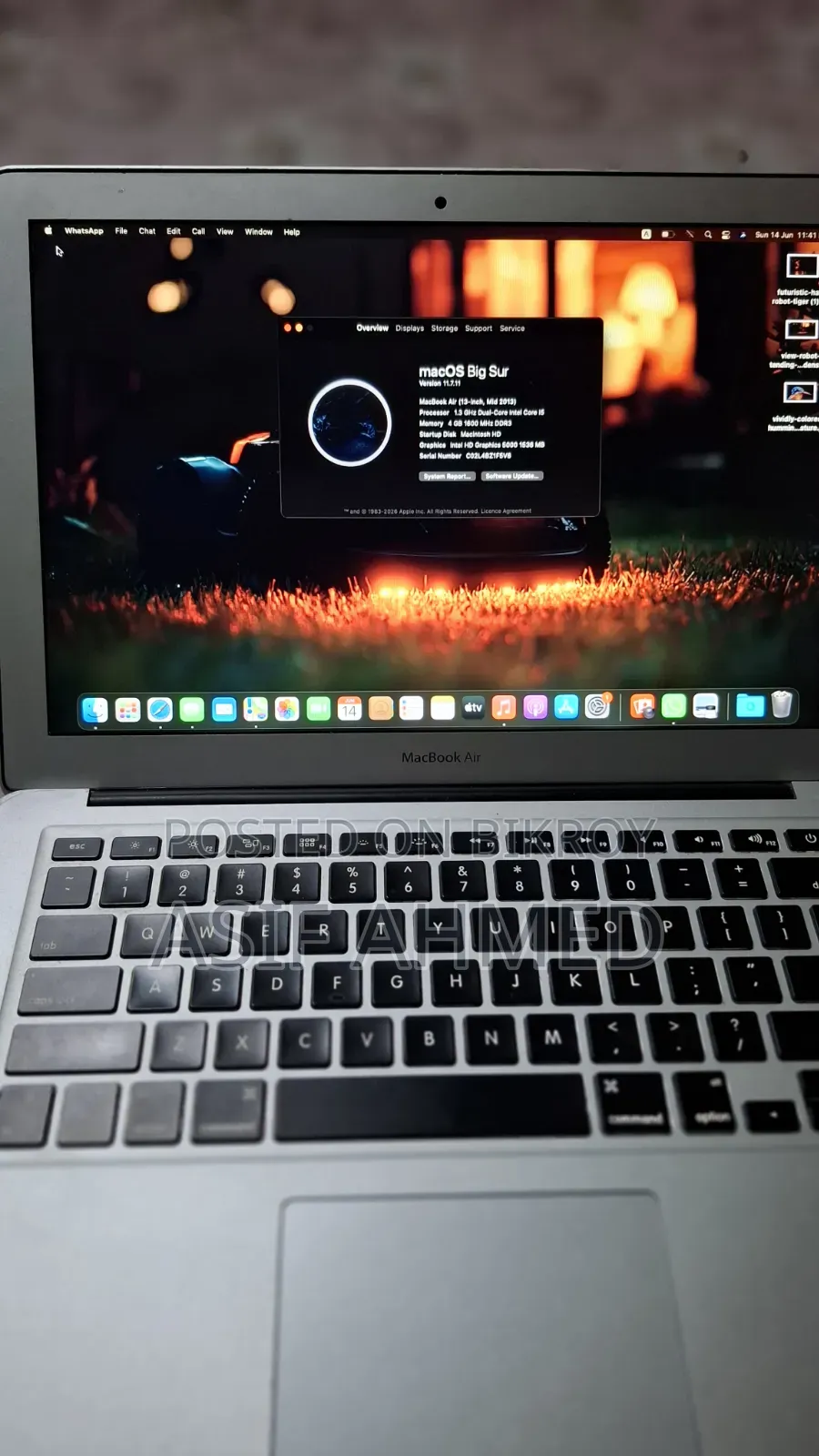 Laptop Apple MacBook 2013 4GB Intel Core i5 SSD 128GB