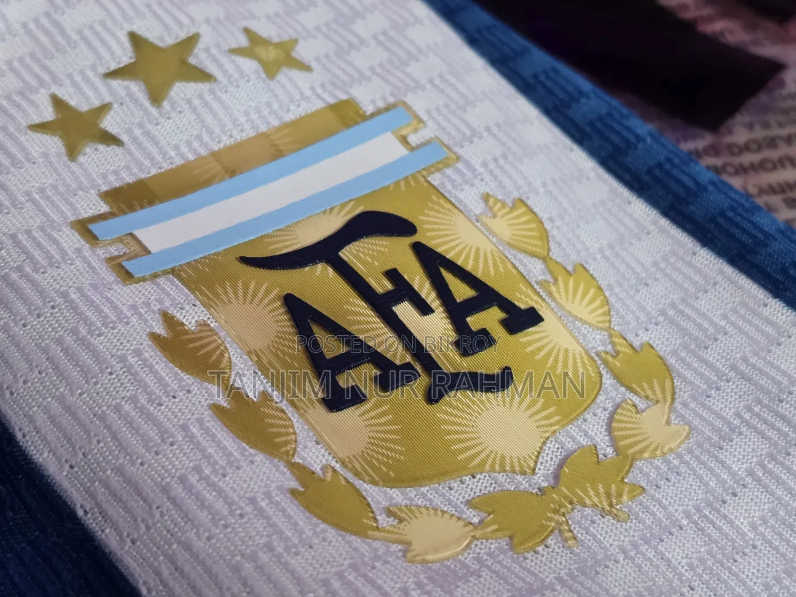 "Tanzim" Written Argentina Jersey Player Edition Original Made Thailand