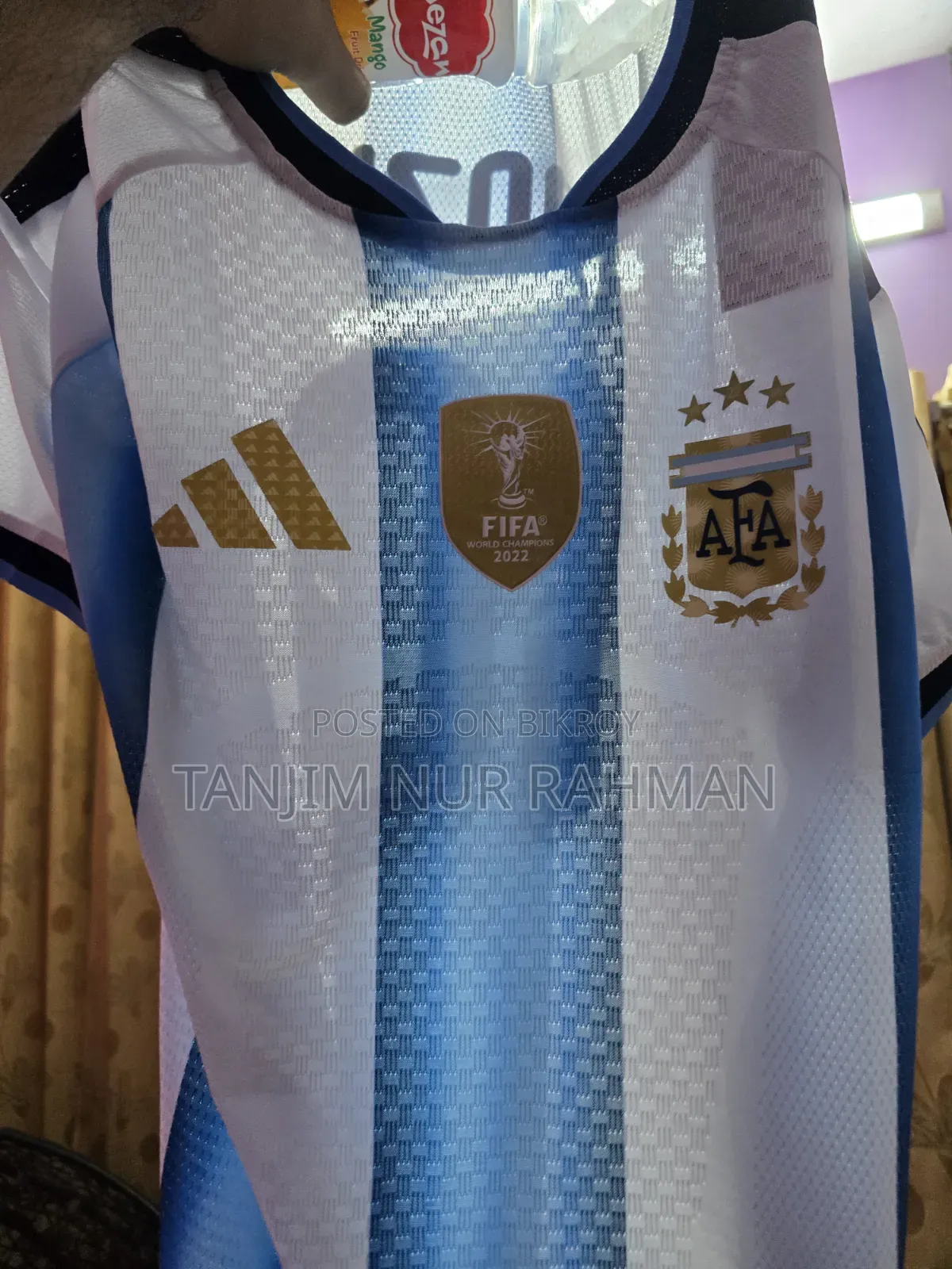 "Tanzim" Written Argentina Jersey Player Edition Original Made Thailand