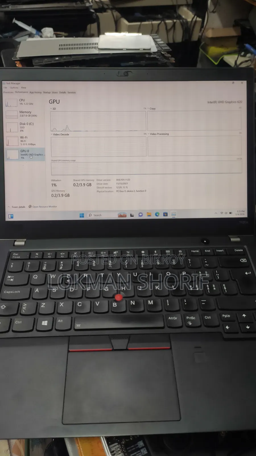 Laptop Lenovo ThinkPad X1 Carbon 8GB Intel Core i5 SSHD (Hybrid) 256GB
