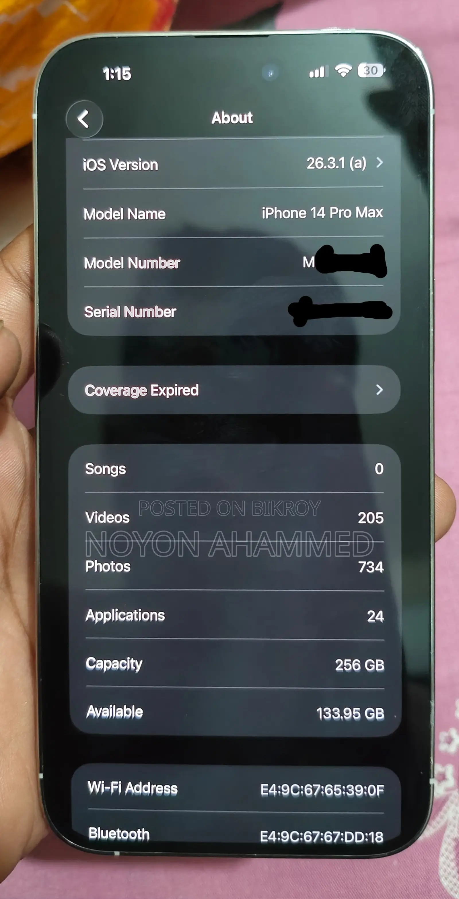 Apple iPhone 14 Pro Max 256 GB Silver