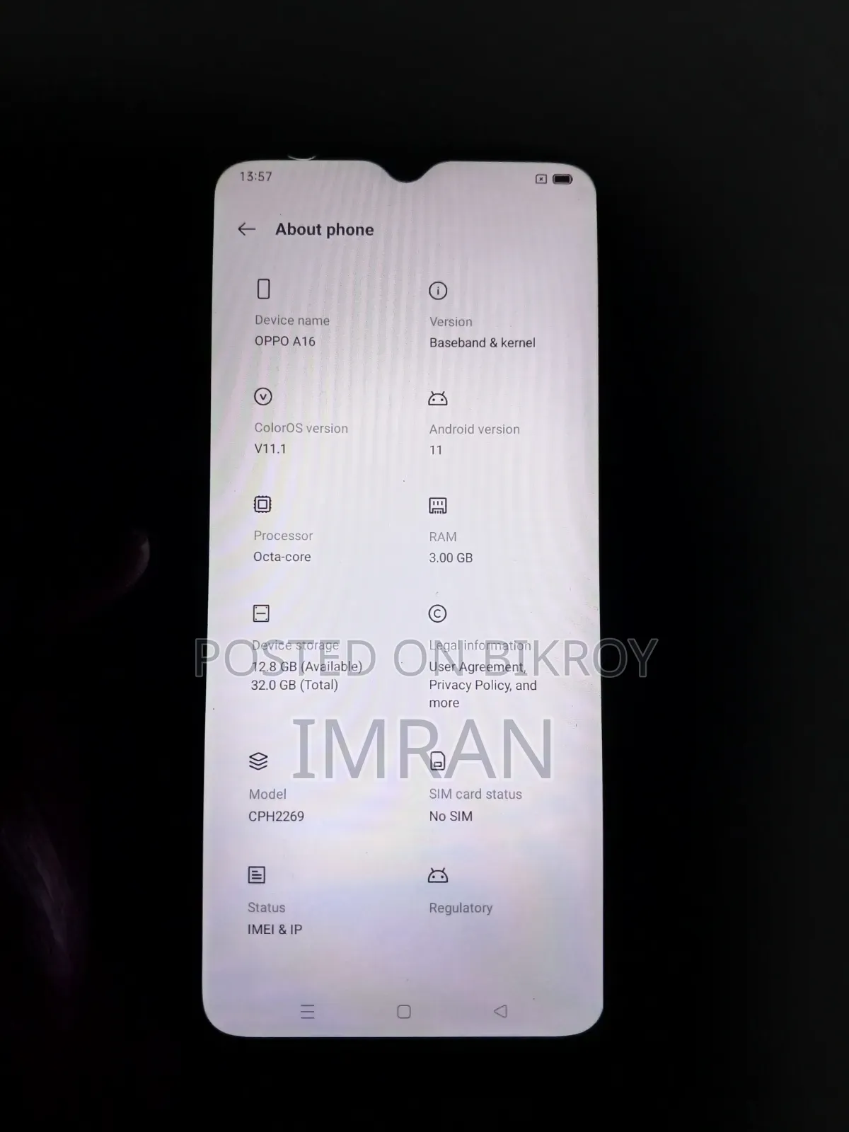 Oppo A16 32 GB Blue