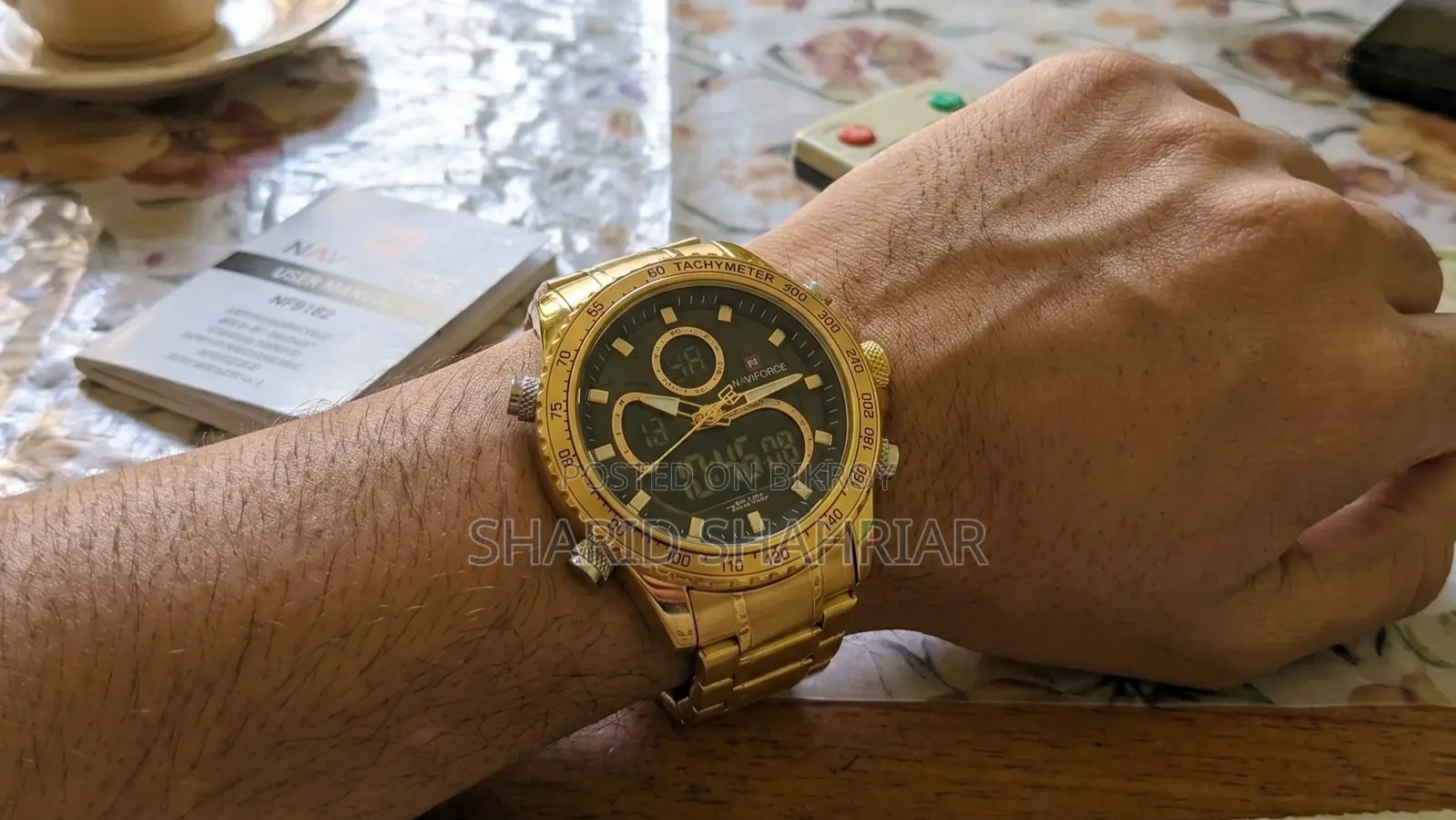 Naviforce Nf9182 Golden Watch (Brought from Dubai)