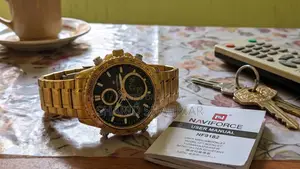 Naviforce Nf9182 Golden Watch (Brought from Dubai)
