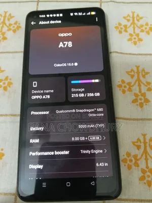ওপ্পো এ৭৮ ১২৮ জিবি কালো