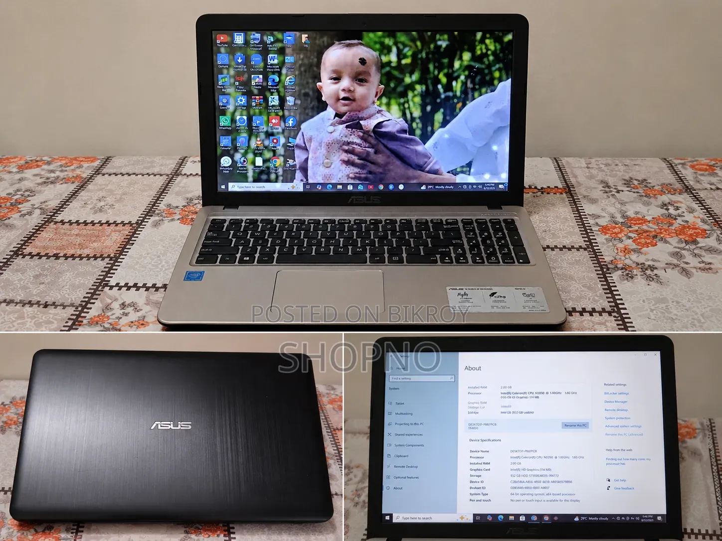 Laptop Asus C300 2GB Intel Core I3 HDD+SSD 128GB