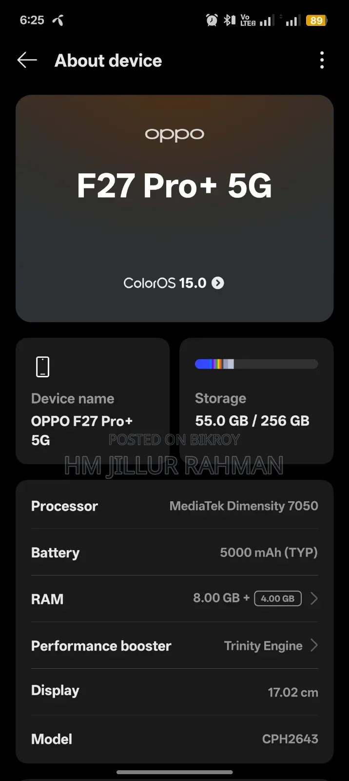 Oppo F27 Pro+ 256 GB