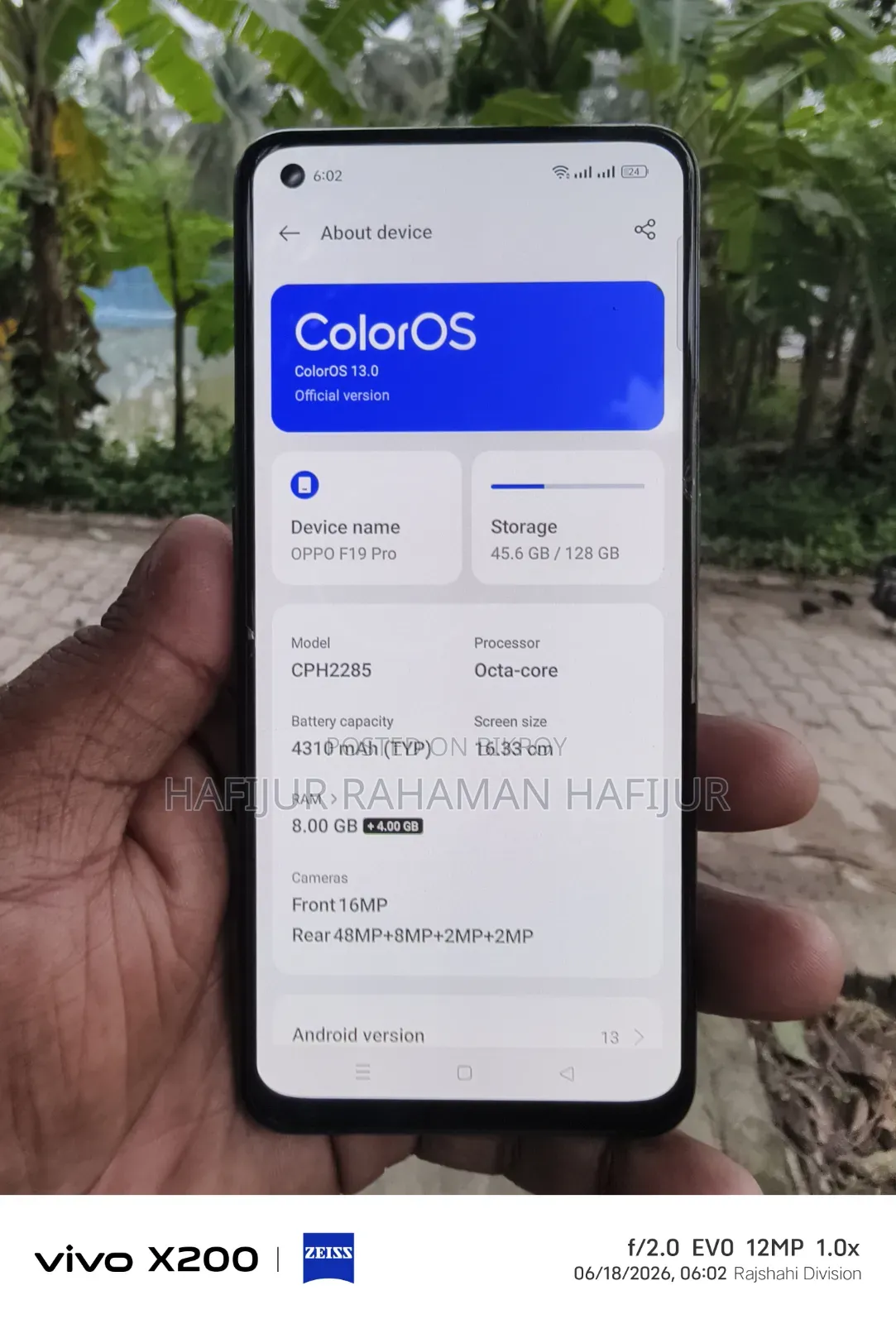 Oppo F19 Pro 128 GB Silver