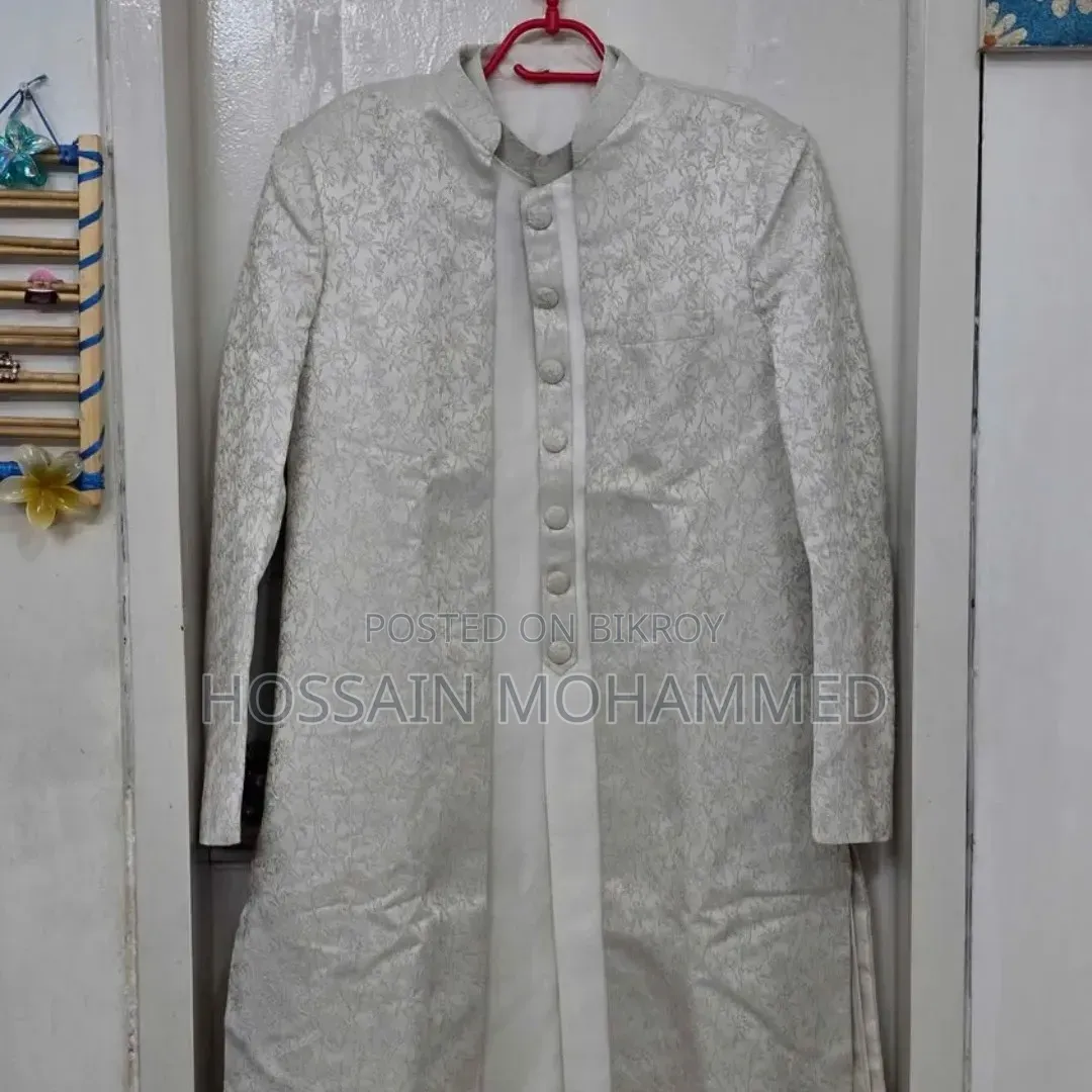Royal Ivory Floral 2-piece Sherwani.