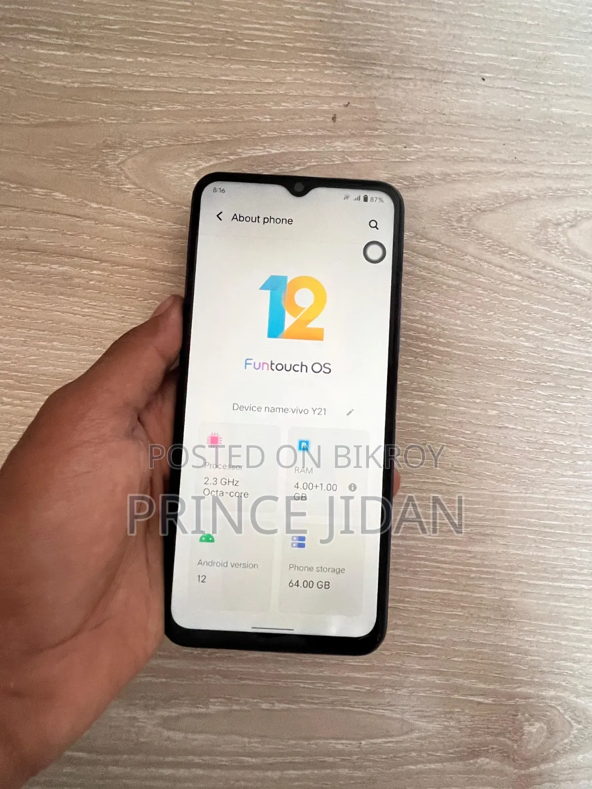 Vivo Y21 64 GB Blue