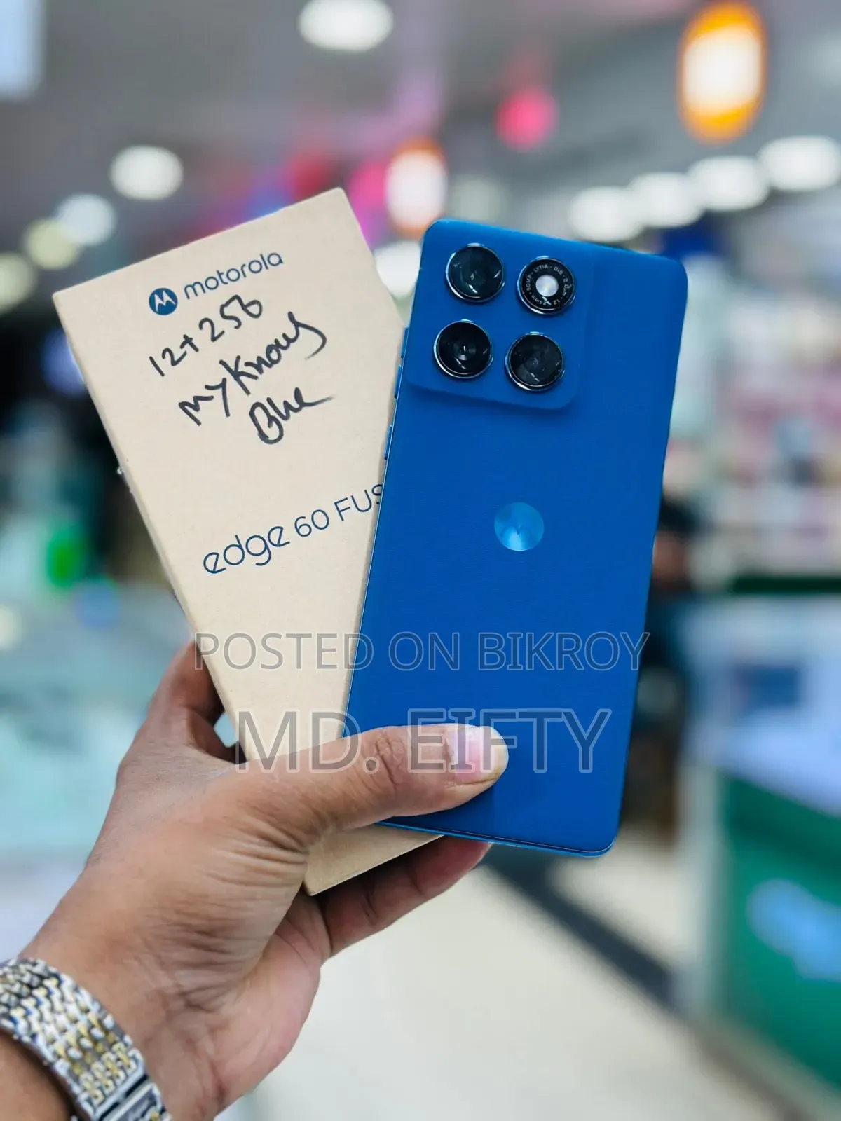 নতুন মটোরোলা এজ ৬০ ফিউশন ২৫৬ জিবি ব্লু