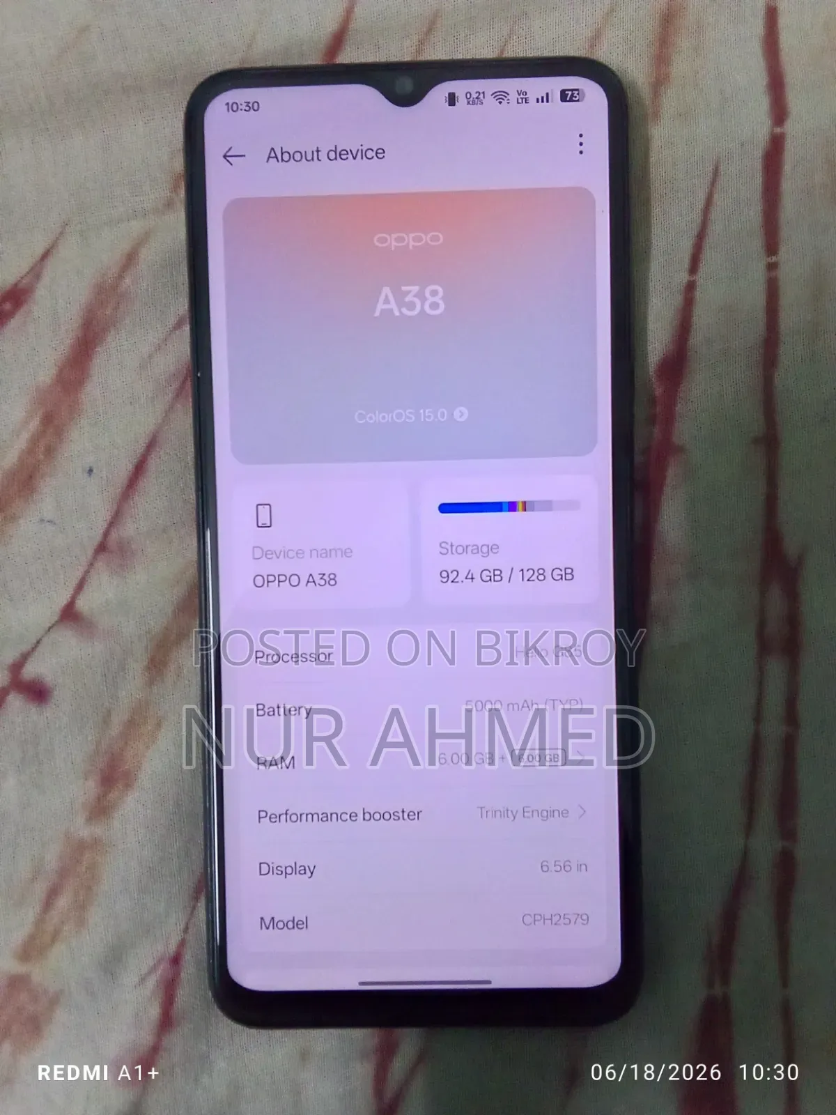 Oppo A38 128 GB Black