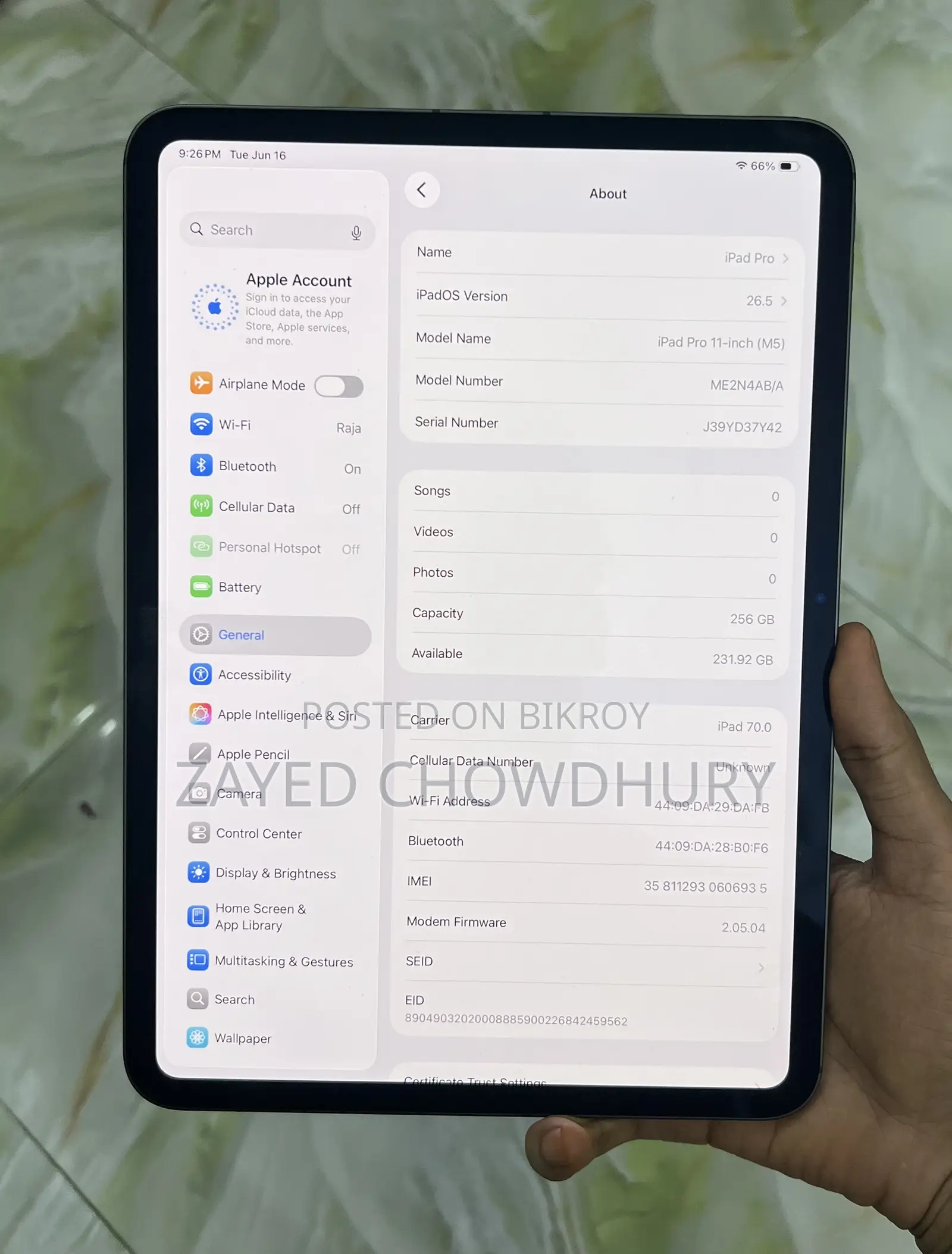 Apple iPad Pro 11 (2025) 256 GB Black