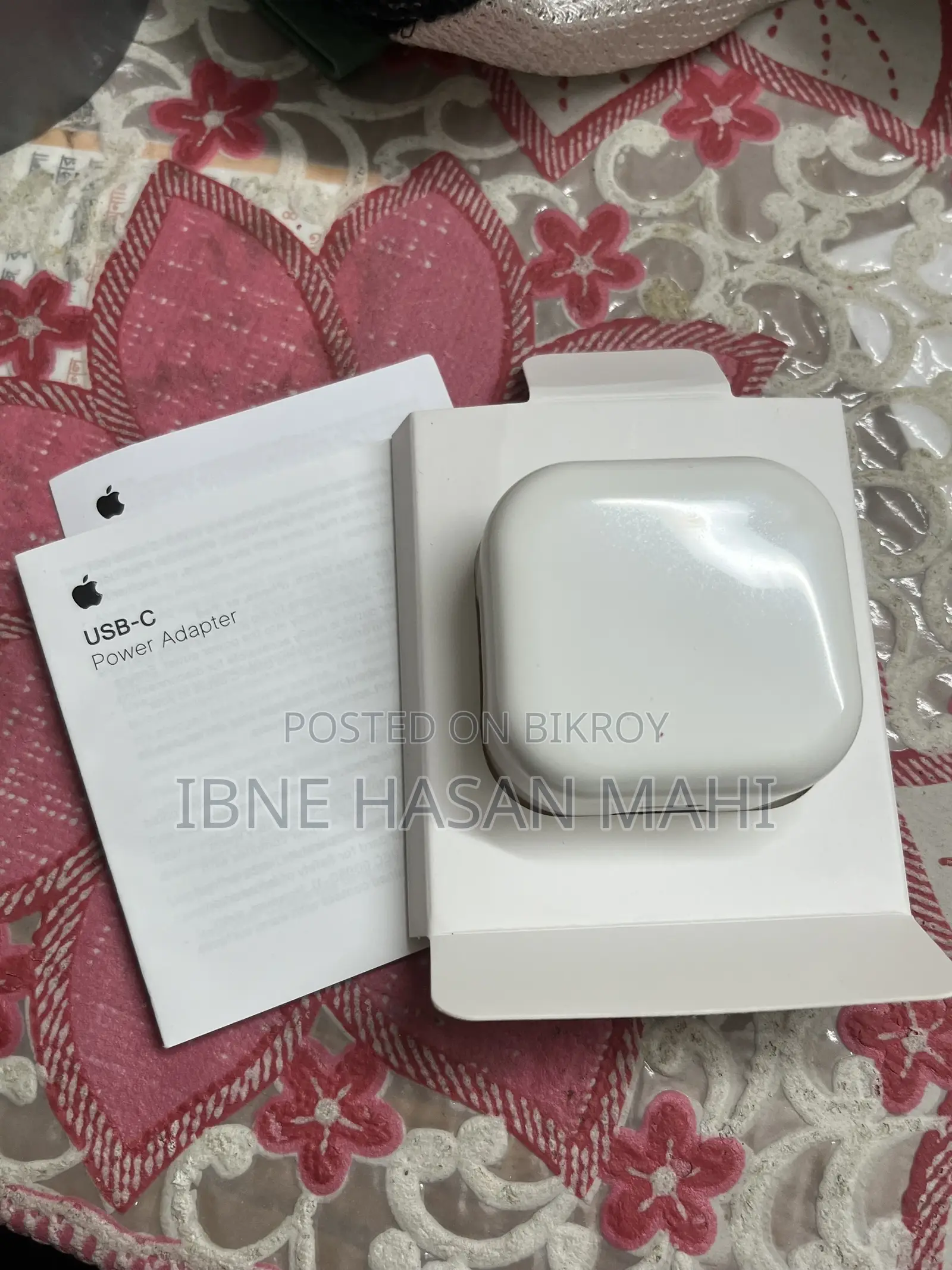 অ্যাপল অরিজিনাল ২০ ওয়াট অ্যাডাপ্টার ক্যাবল