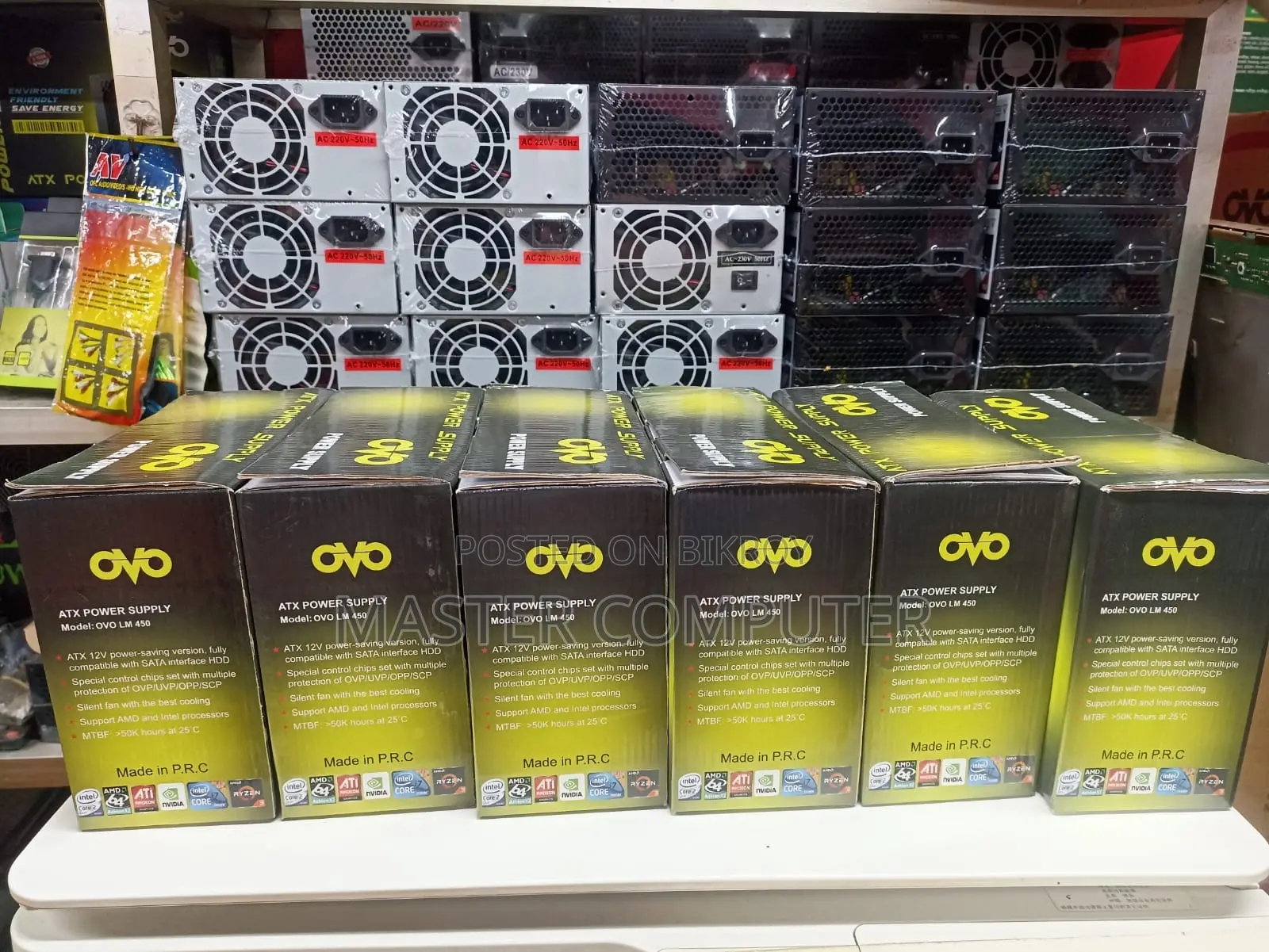Ovo Power Supply Black 450W - 2-year Warranty