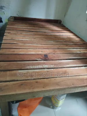 Wooden double bed, can accommodate two people, completely new bed.