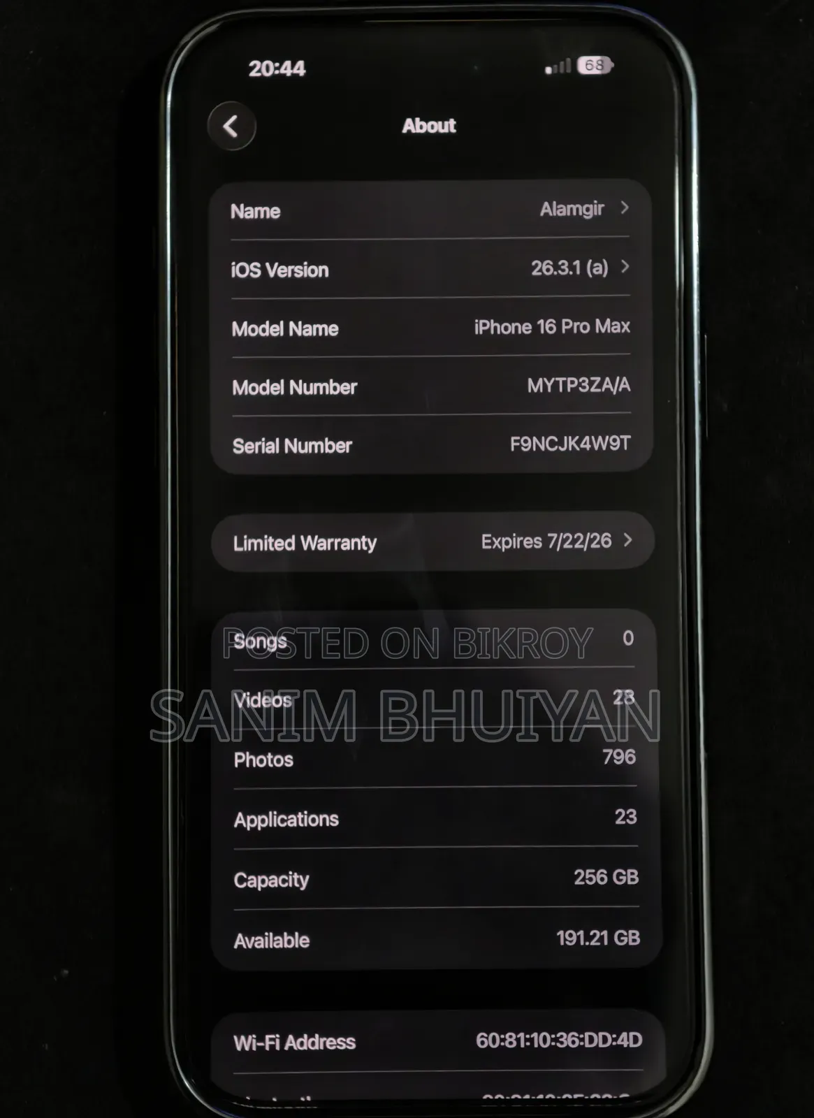 New Apple iPhone 16 Pro Max 256 GB Gold