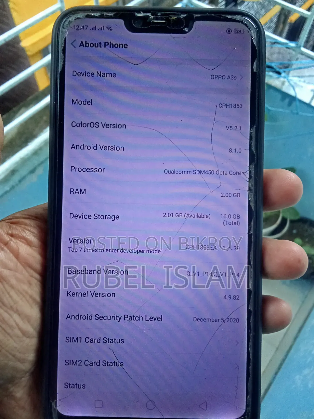 Oppo A3s 16 GB Red