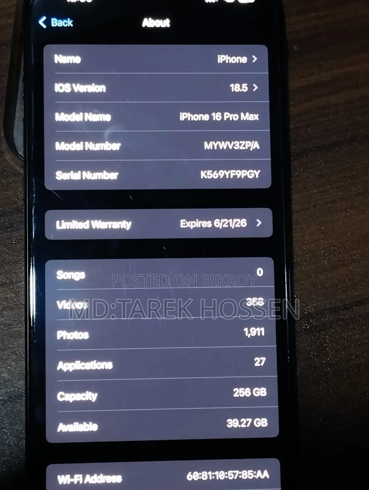 Apple iPhone 16 Pro Max 256 GB Black