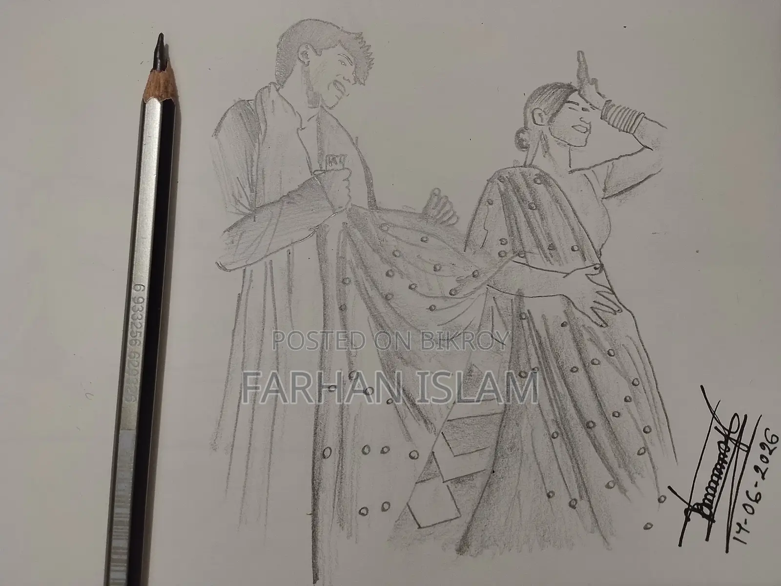 Couple Pencil Sketch