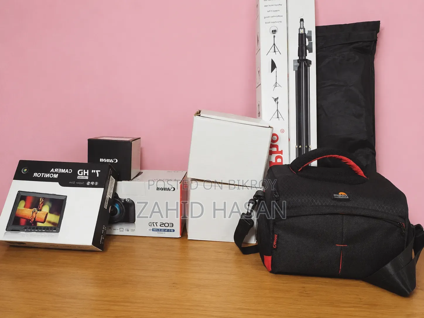 Canon 77d, Zoom, Ket, Prime Lans Softbox Full Setup. Body Condition