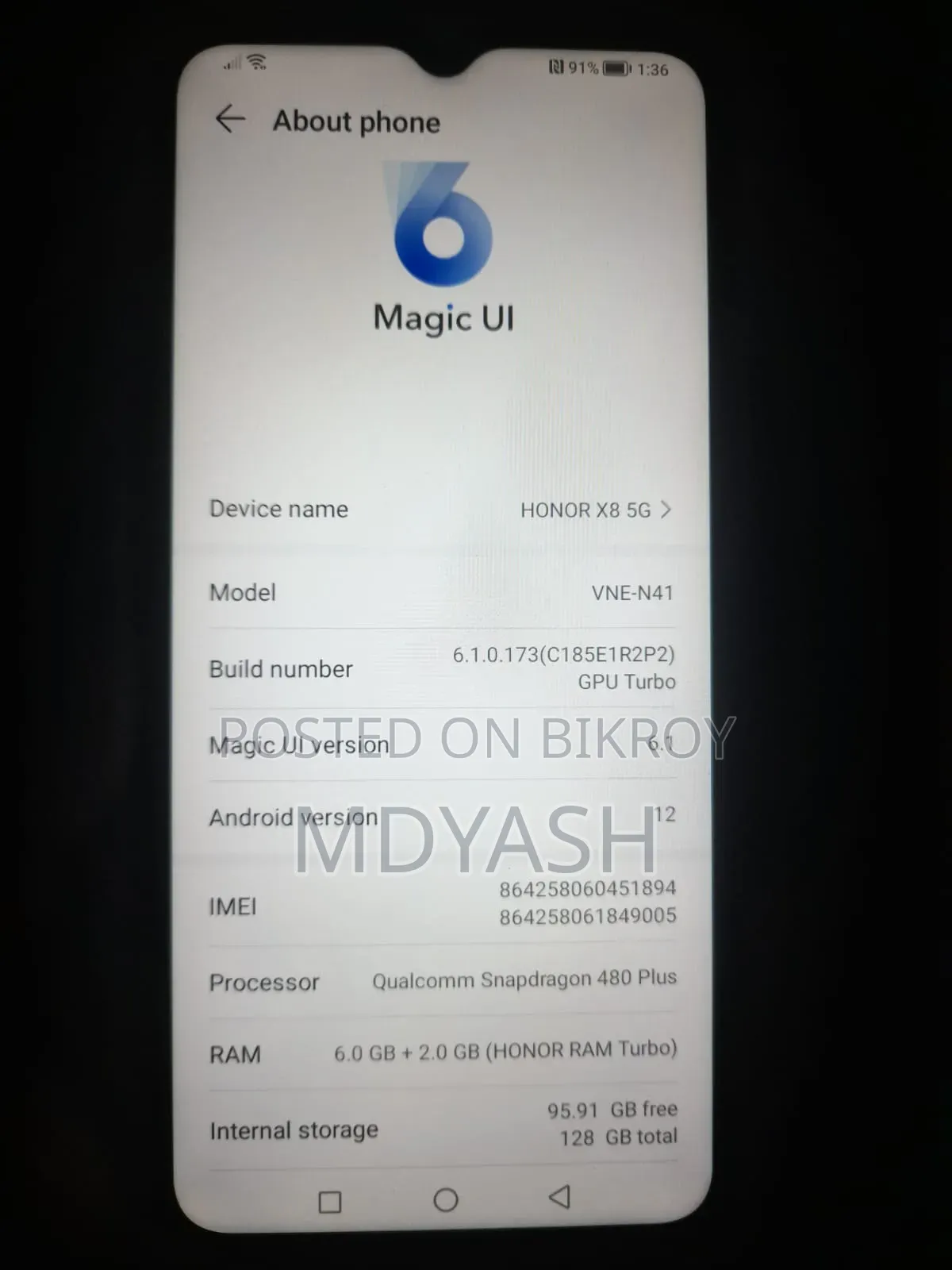 Honor X8 5G 128 GB Blue
