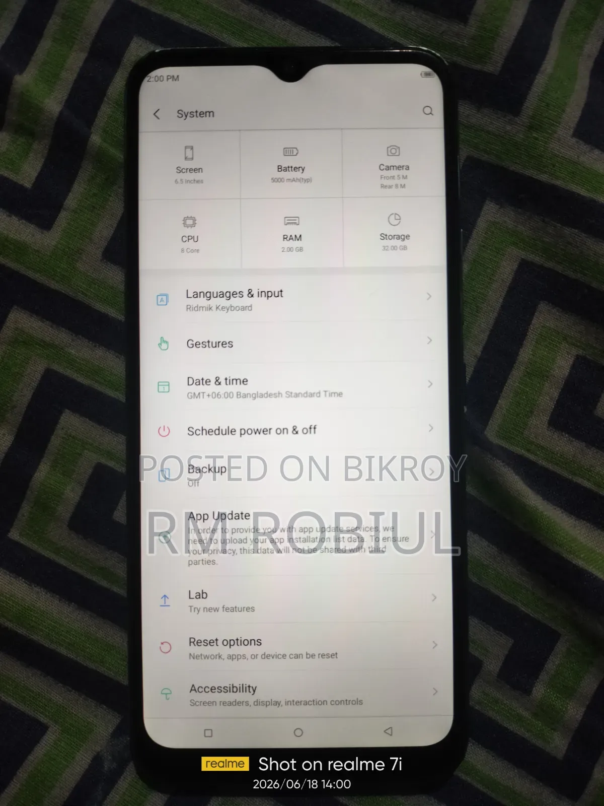 Itel Vision 2S 32 GB Blue
