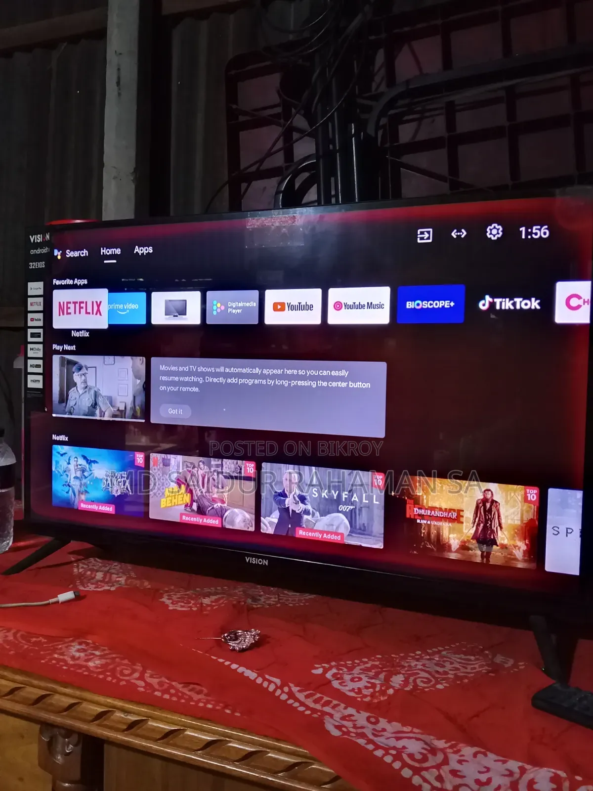 Vision 32" Smart Android TV (Used 2 Years) - Excellent Condition