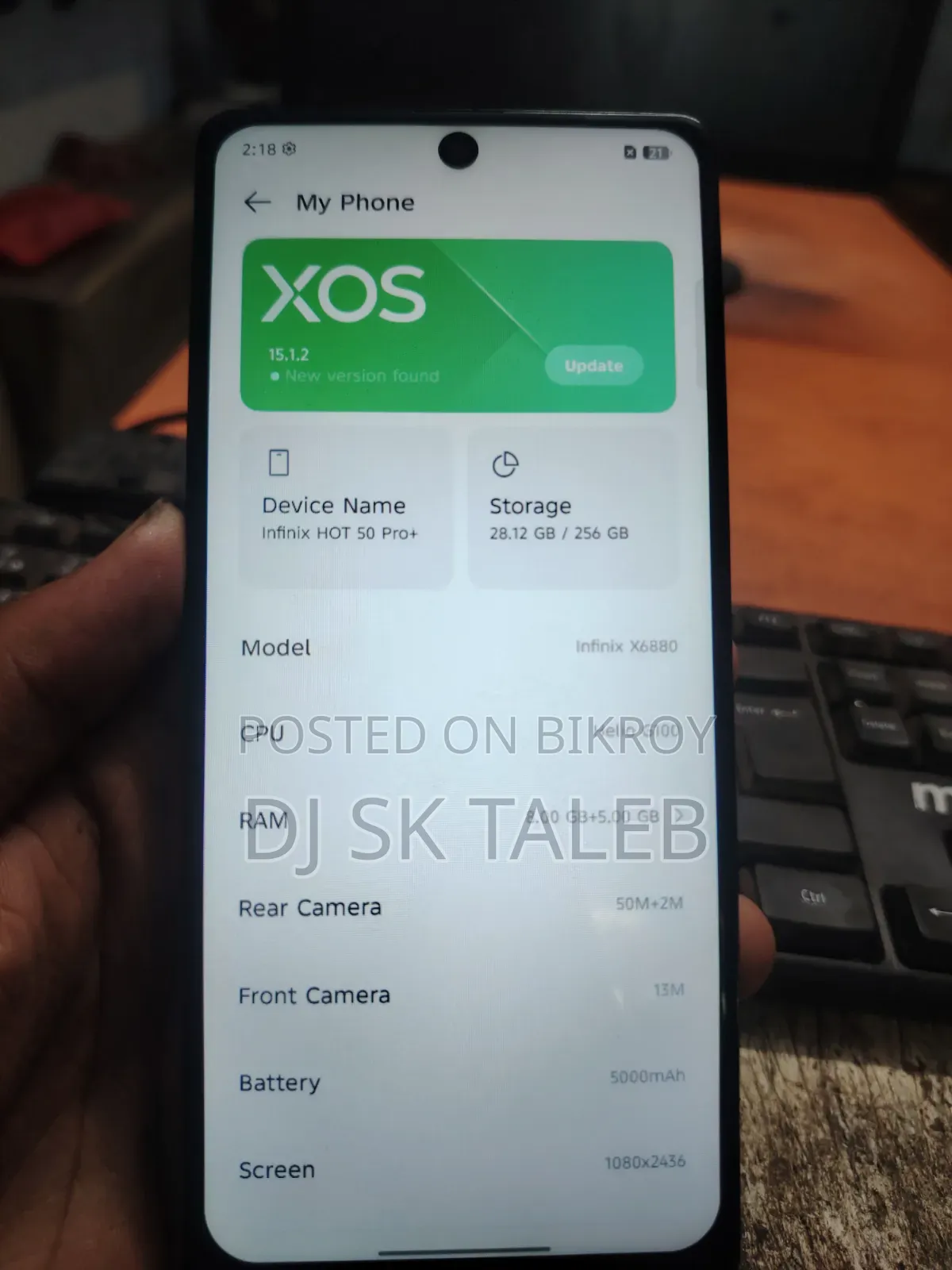 Infinix Hot 50 Pro+ 4G 256 GB Silver