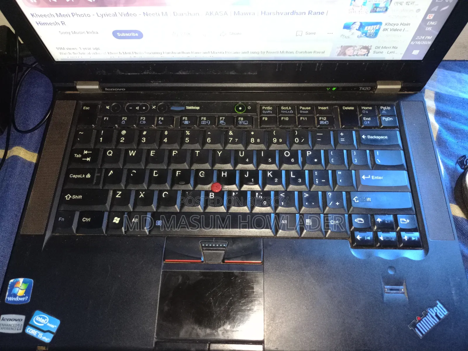Laptop Lenovo ThinkPad 2 6GB Intel Core I5 HDD+SSD 256GB