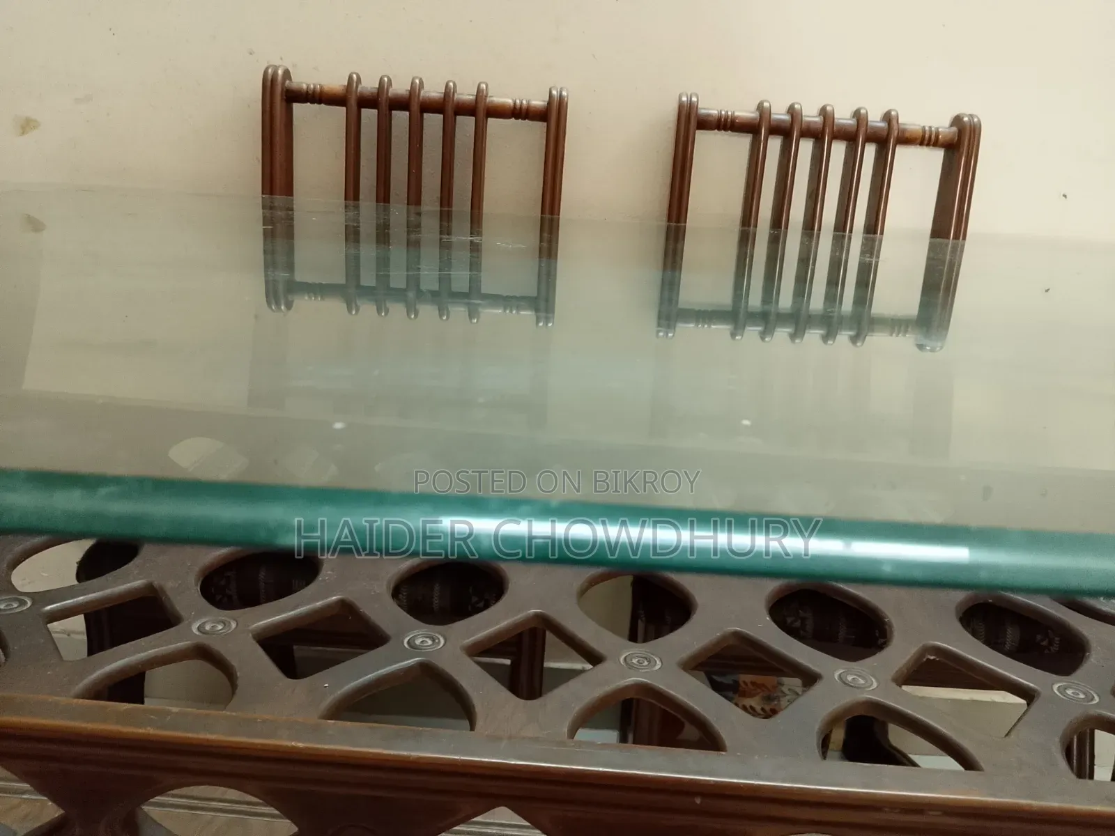 Hathil 6-chair glass dining table for sale