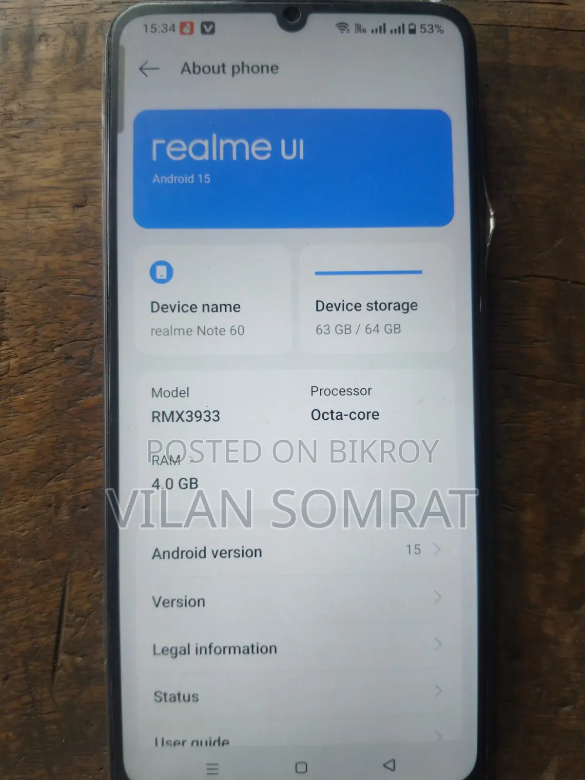 Realme Note 60 64 GB Gray