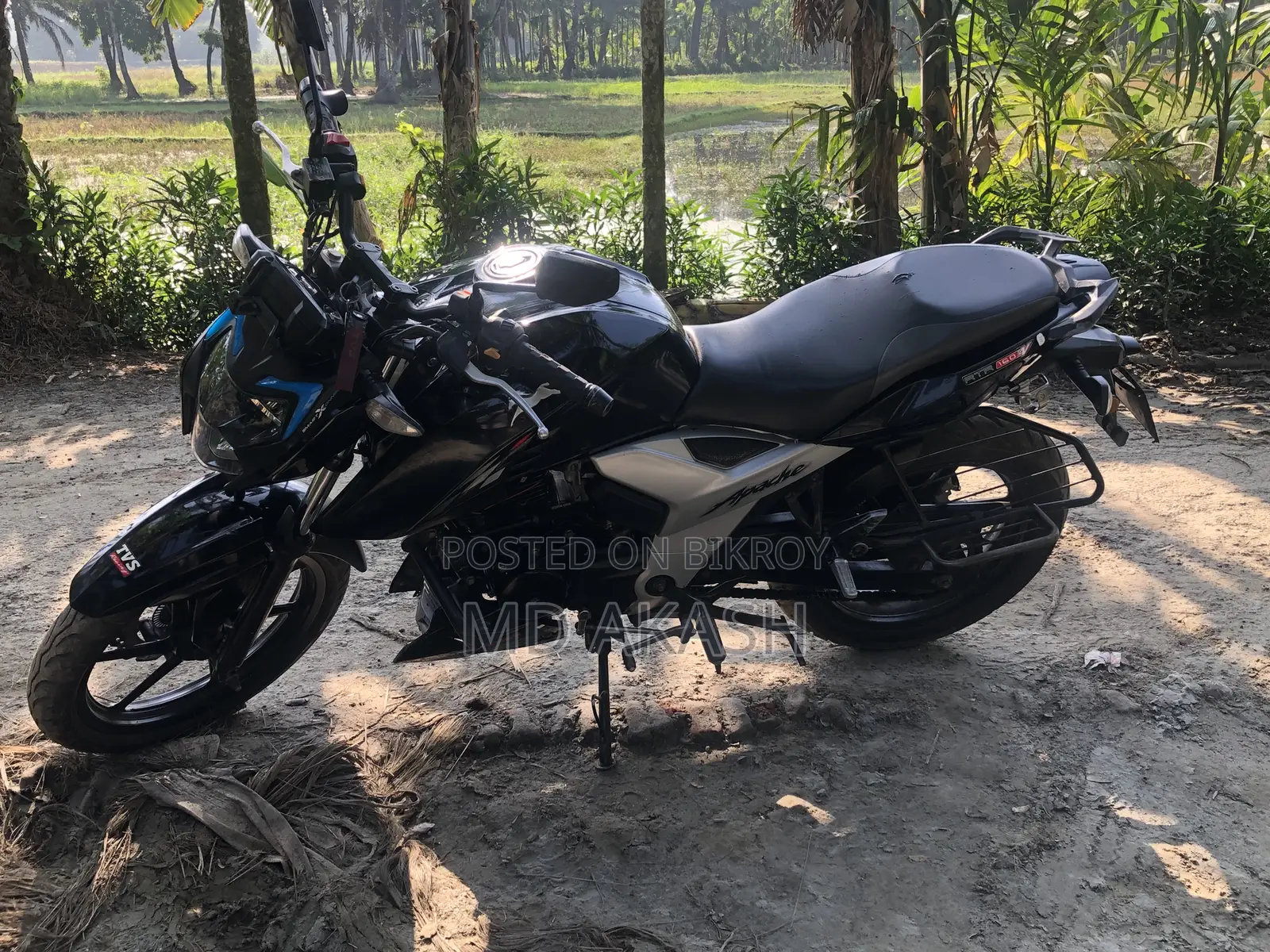 New TVS Apache 160 4V 2022 Black