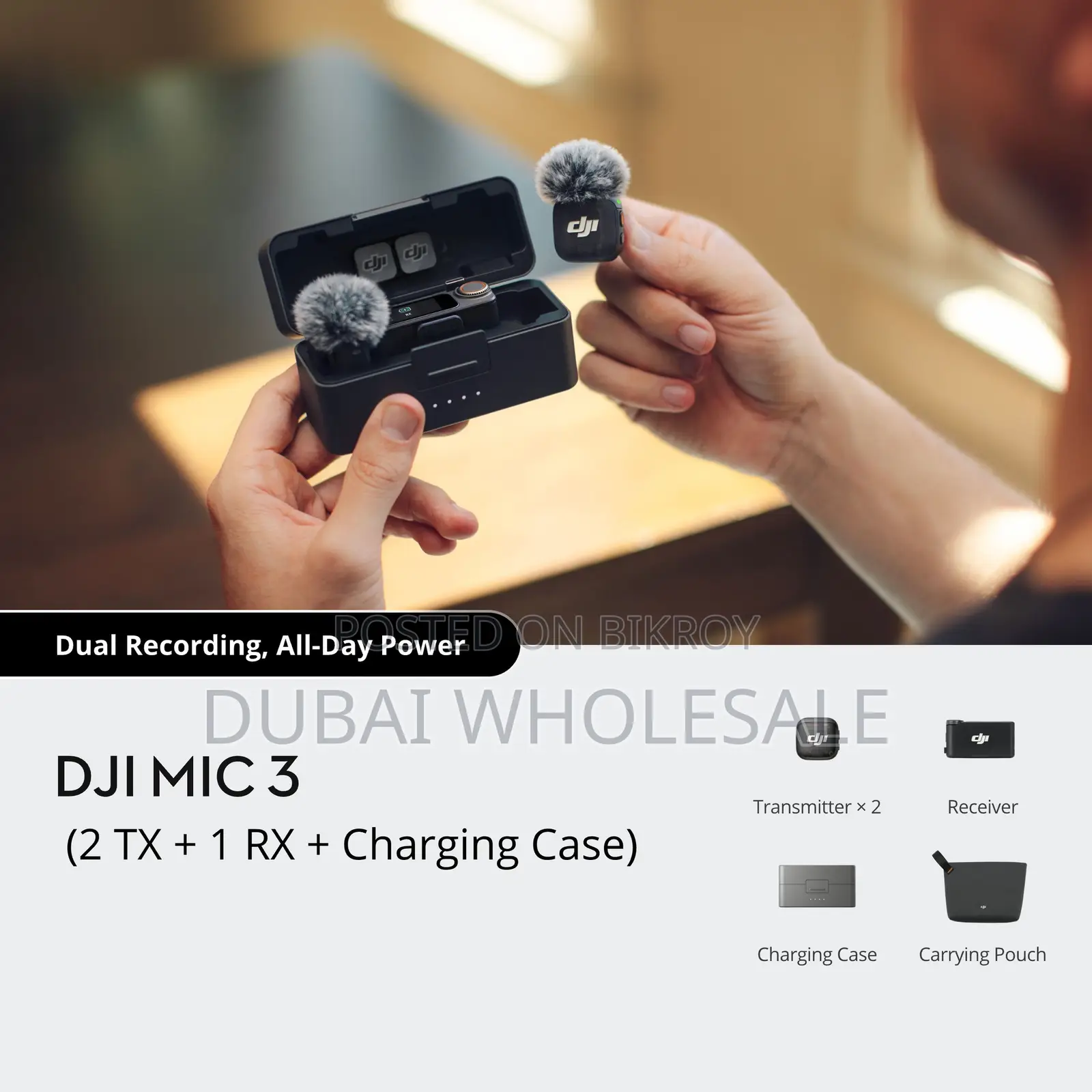 Dji Mic 3 ( 2tx +1rx + Charging Case)