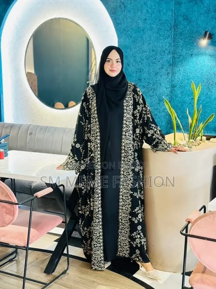 Full Bahar Embroidery Burqa (3-piece set)