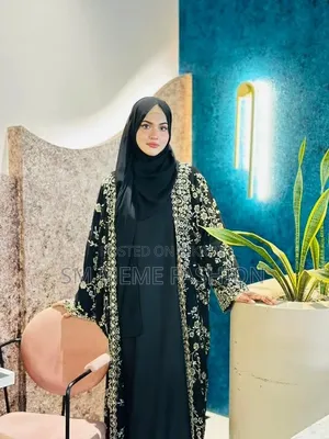 Full Bahar Embroidery Burqa (3-piece set)