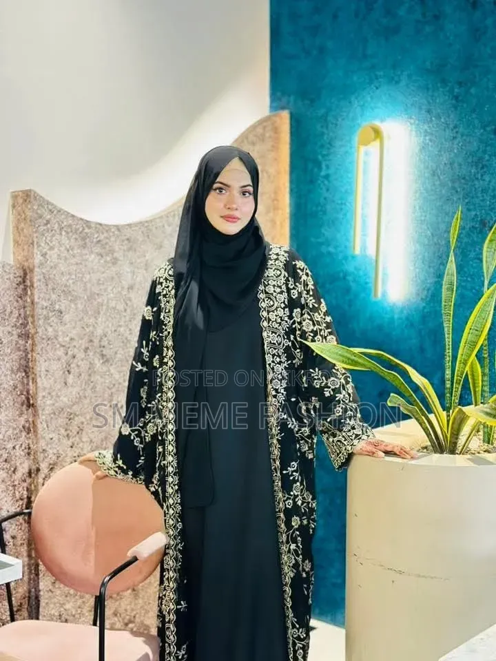 Full Bahar Embroidery Burqa (3-piece set)